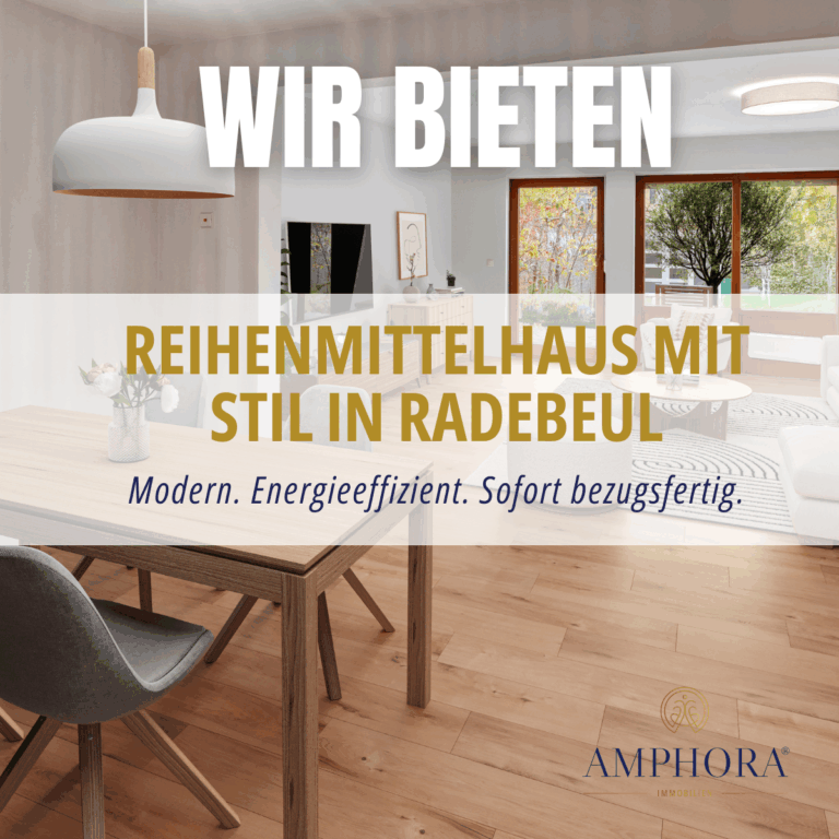 Reihenmittelhaus in Radebeul–Klotzsche mit Terrasse und gepflegtem Garten