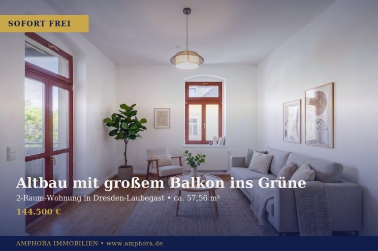Altbauwohnung mit Balkon kaufen – Dresden-Laubegast