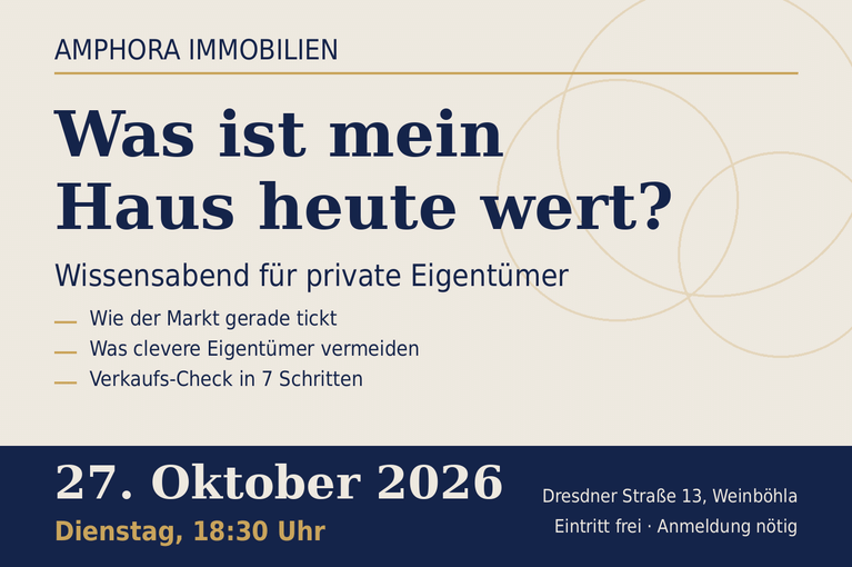 Was ist mein Haus heute wert? Wissensabend für Eigentümer in Weinböhla